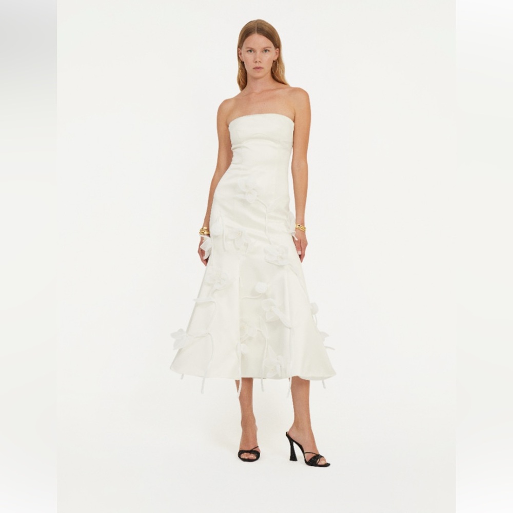 ROTATE 3D Lily Midi Dress